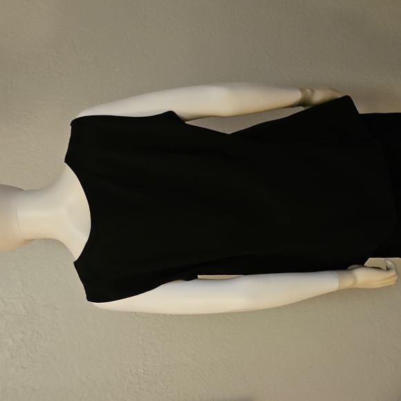 Vtg ANNA 1970s Black Long Sleeveless Concho Vest - Picture 5 of 7